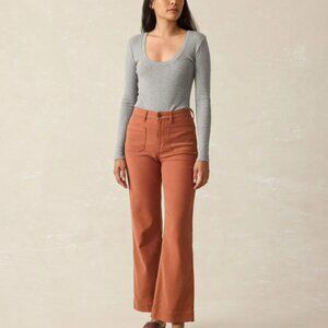 Faherty Pacific Pointelle Scoop Neck - Stonehill Heather